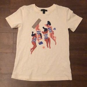 J. Crew ladies sunbathing t shirt
